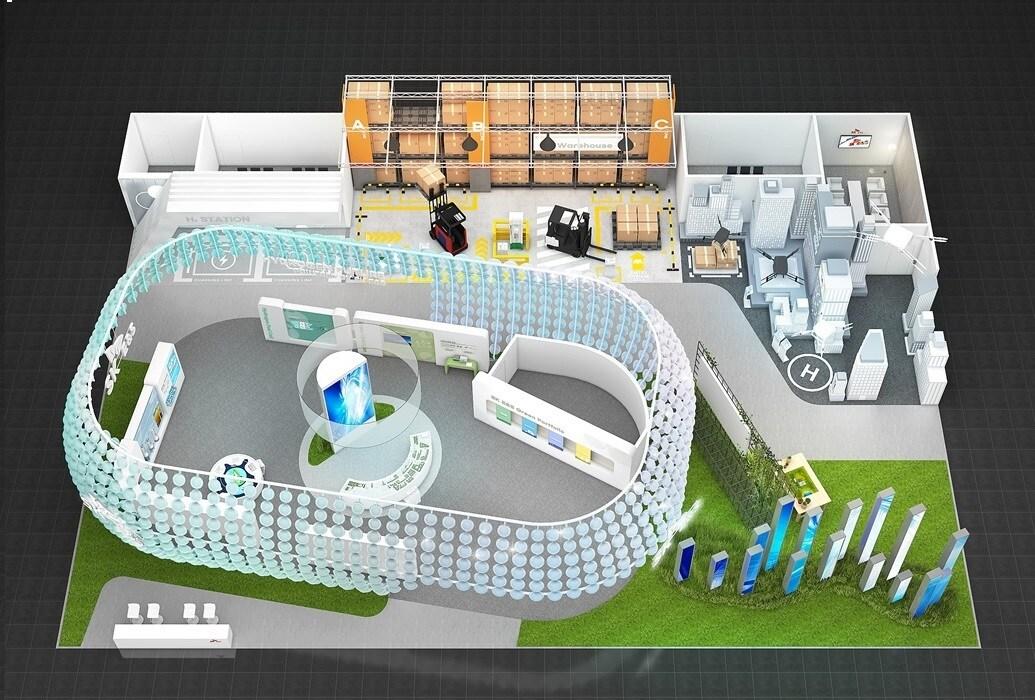 본문 이미지 - SK E&S 'H2 MEET 2022' 부스 이미지.(SK E&S 제공)