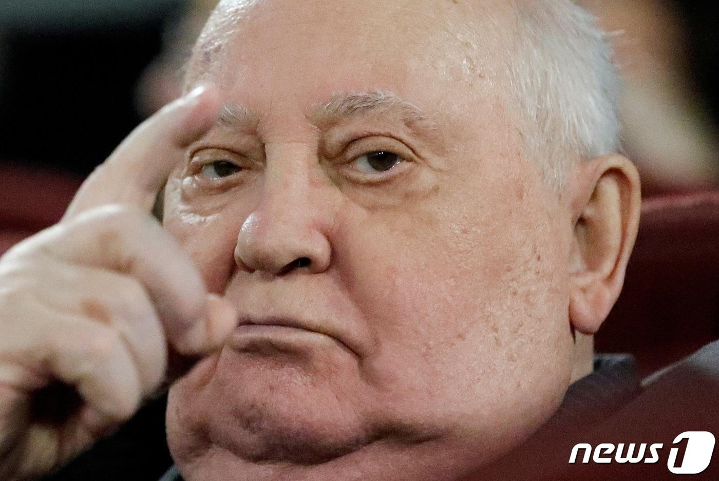 말년의 미하일 고르바초프 소련 대통령의 모습. 병색이 완연하다. ⓒ 로이터=뉴스1 ⓒ News1 박형기 기자