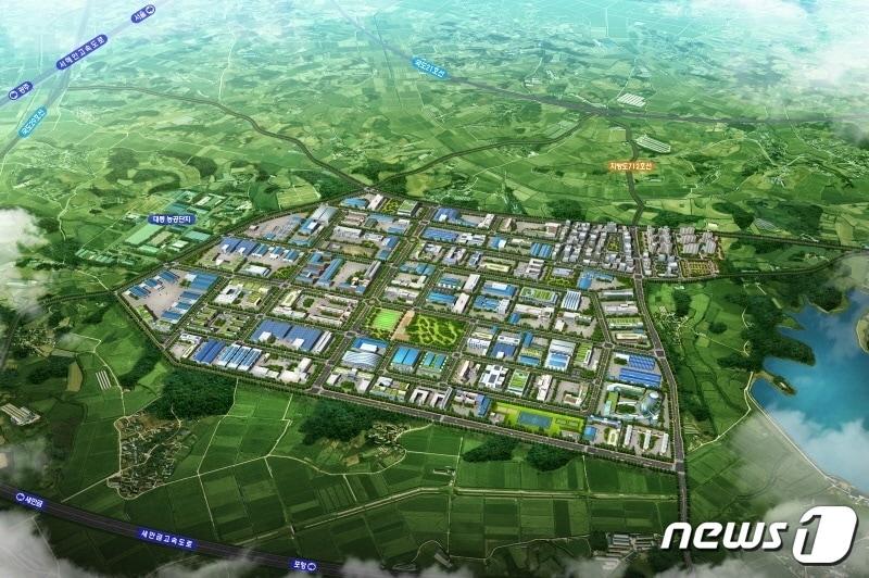 본문 이미지 - 김제지평선산업단지 조감도.(김제시 제공)