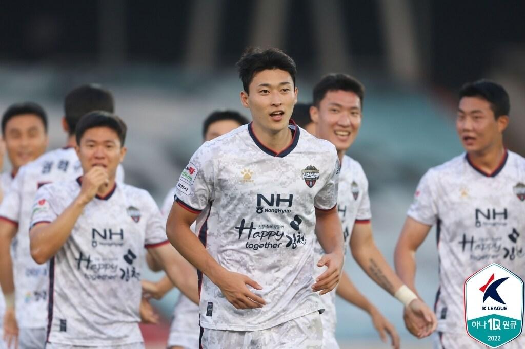 본문 이미지 - 김천 상무의 조규성.(한국프로축구연맹 제공) ⓒ 뉴스1