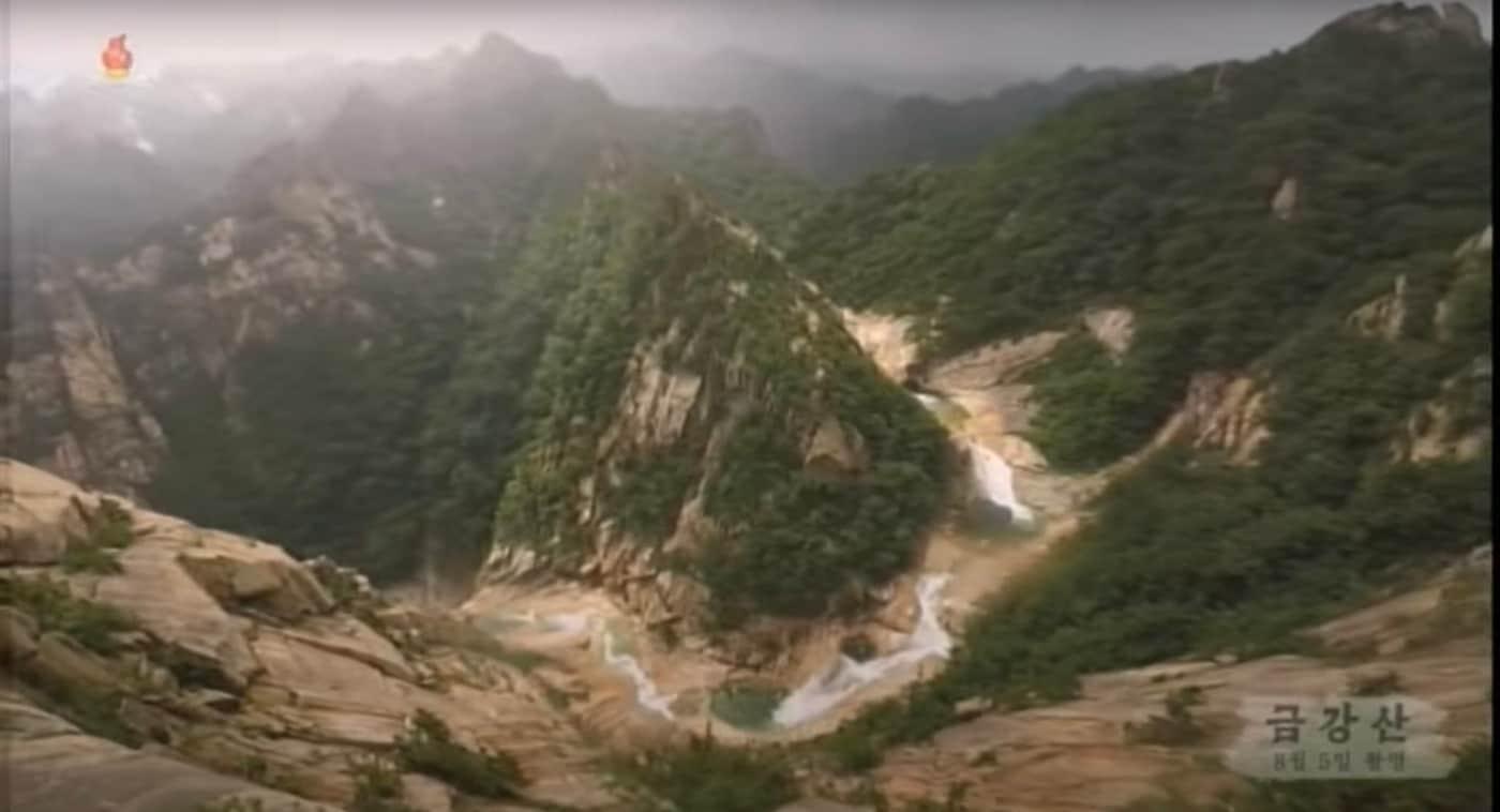 8월5일 촬영된 금강산. (조선중앙TV 갈무리)ⓒ 뉴스1