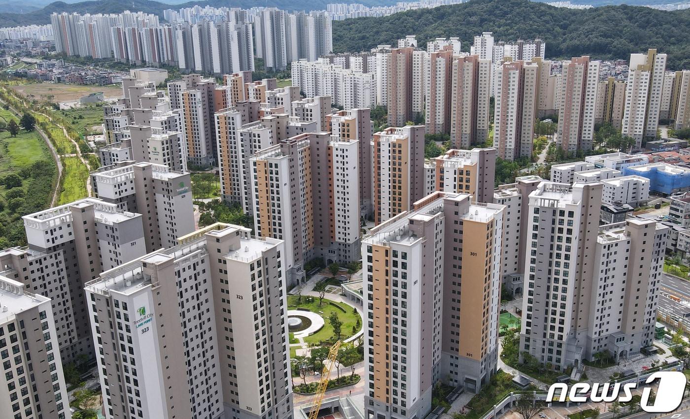 본문 이미지 - 대전시내 아파트단지 모습. 2022.9.1/뉴스1 ⓒ News1 김기태 기자