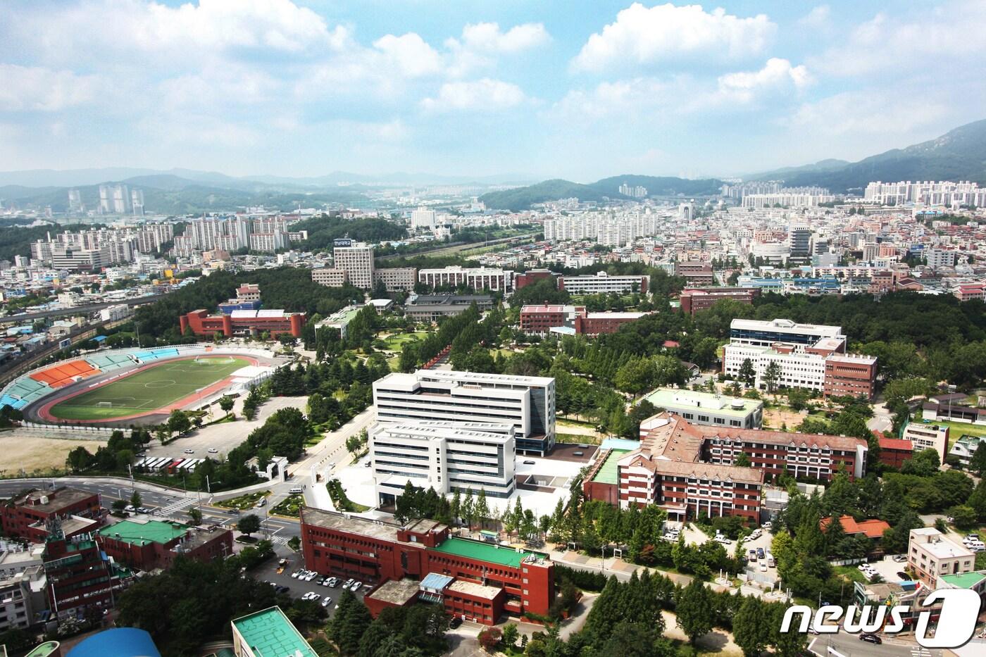 본문 이미지 - 대전 대덕구 오정동에 자리한 한남대학교 캠퍼스 전경. (한남대 제공) /뉴스1
