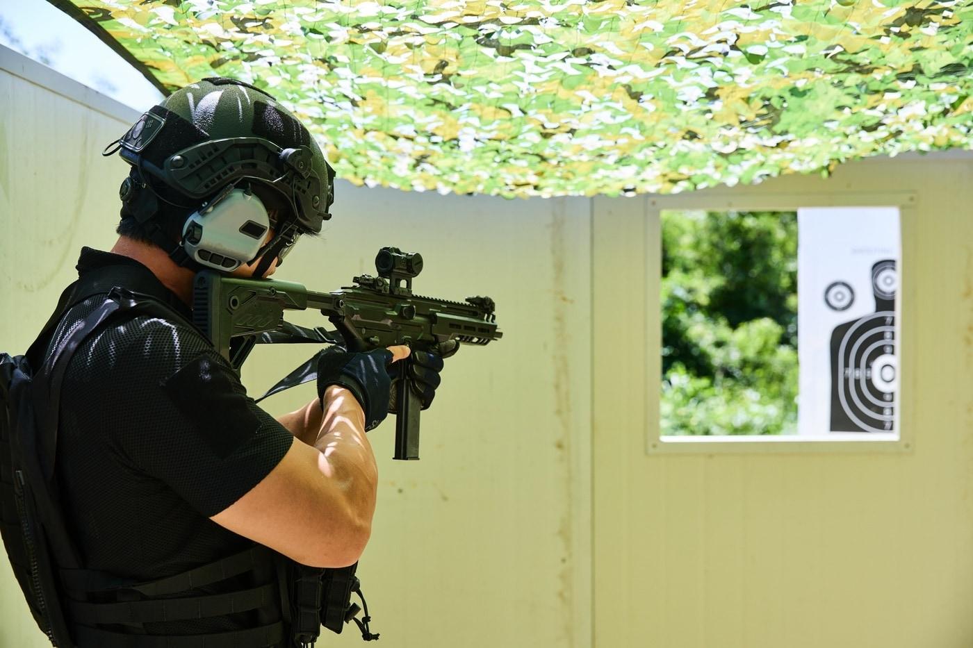 STSM-21 9㎜ 기관단총 사격 사진(SNT모티브 제공)