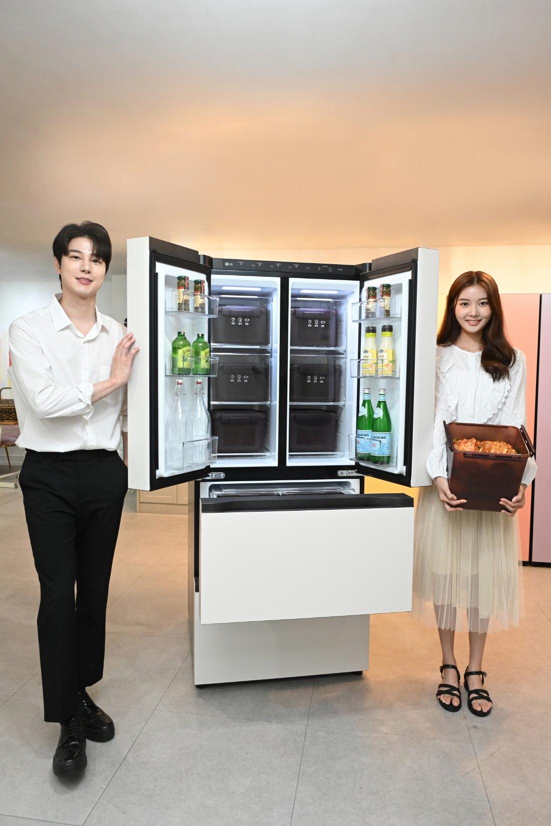 본문 이미지 - ‘디오스 오브제컬렉션 김치냉장고’ 신제품(LG전자 제공)