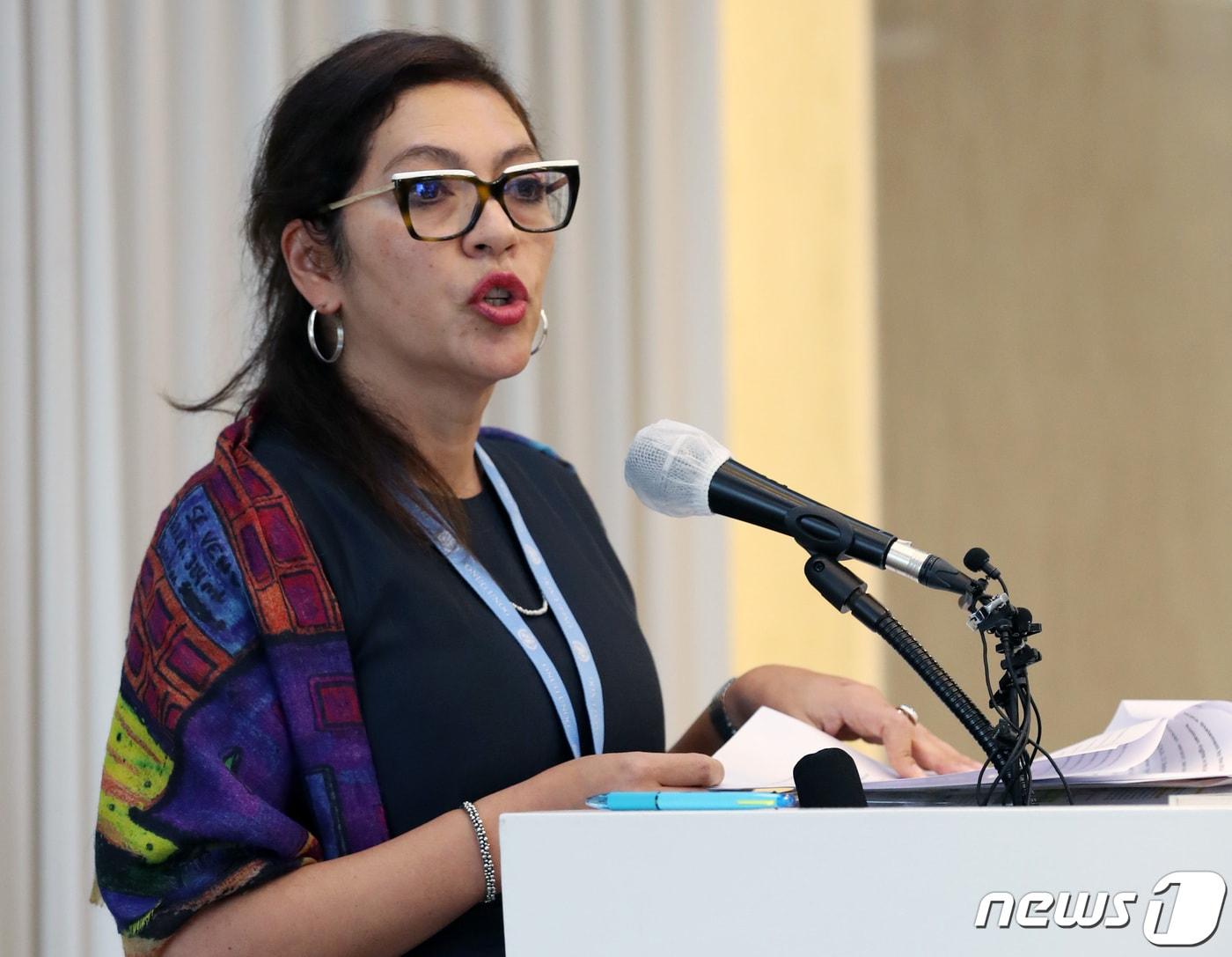 본문 이미지 - 엘리자베스 살몬 유엔 북한인권특별보고관. 2022.9.2/뉴스1 ⓒ News1 이성철 기자