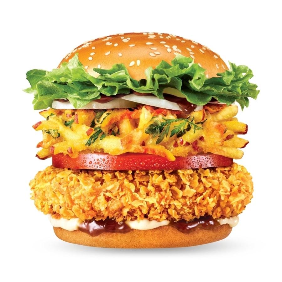 본문 이미지 - '야채통통치킨버거'(맘스터치 제공)