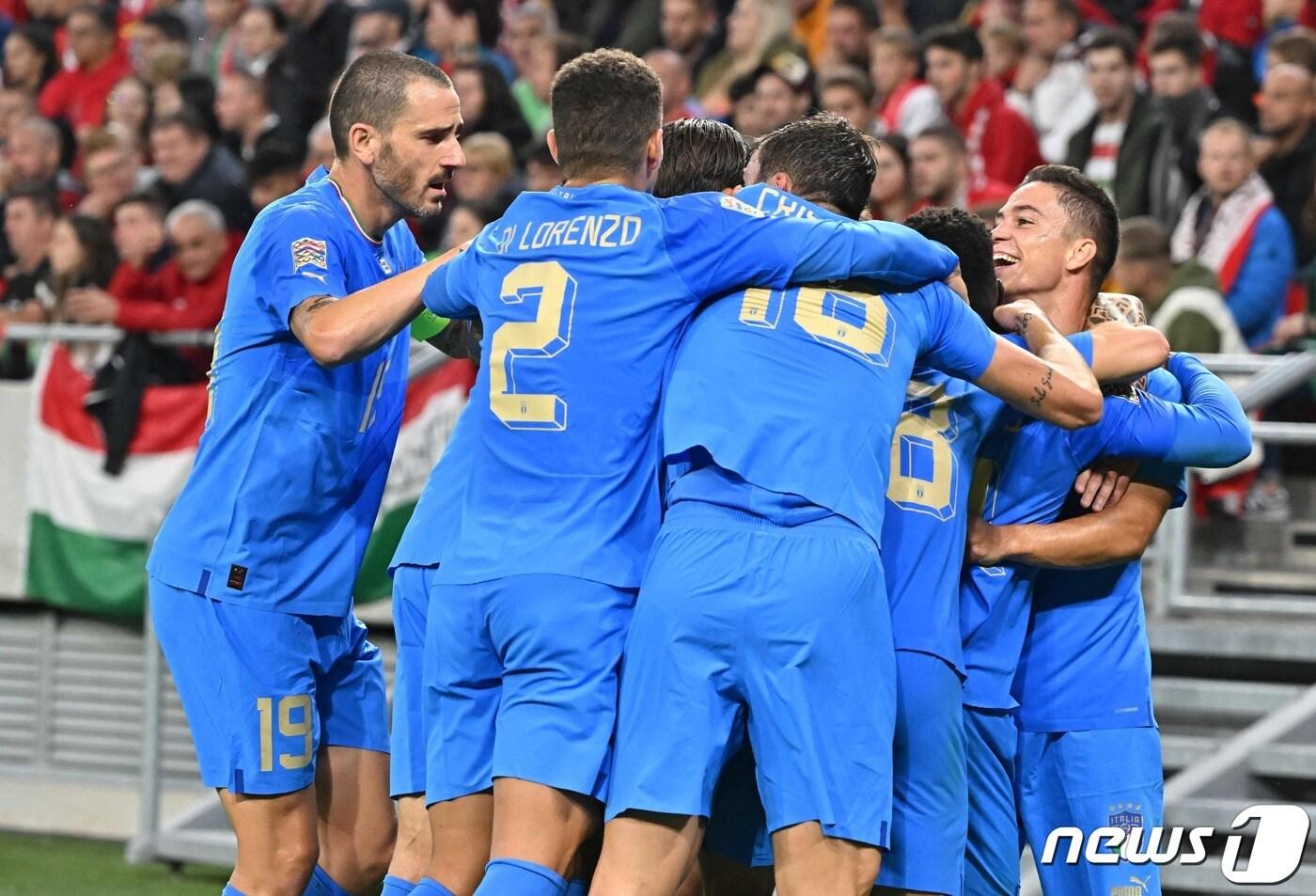 헝가리를 꺾은 이탈리아. ⓒ AFP=뉴스1