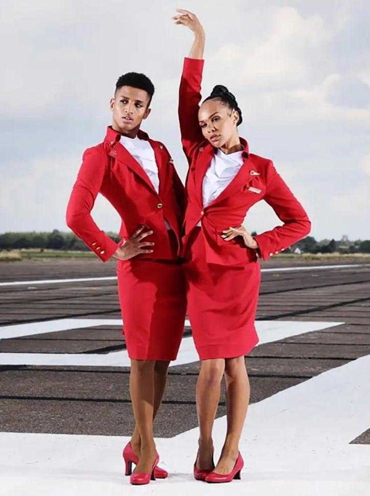 본문 이미지 - 영국 항공사 버진 애틀랜틱이 직원들이 원하는 유니폼을 입을 수 있도록 했다. (버진 애틀랜틱 제공)