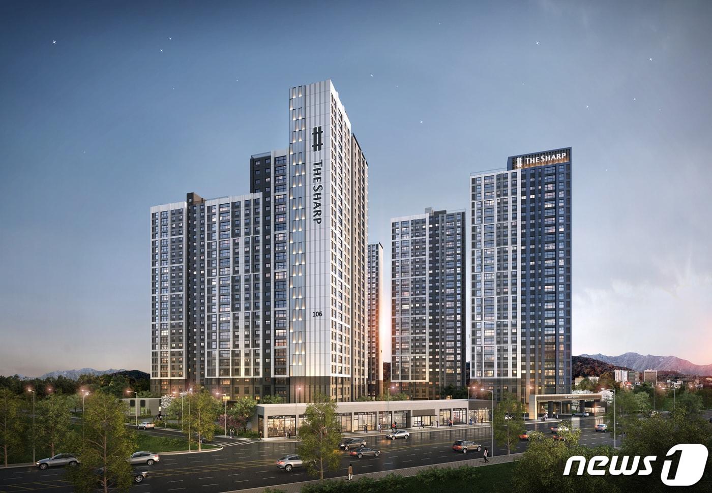 포스코건설이 전북 군산시 구암동 317-4번지에 조성하는 '더샵 군산프리미엘' 투시도(포스코건설 제공). 2022.9.30/뉴스1