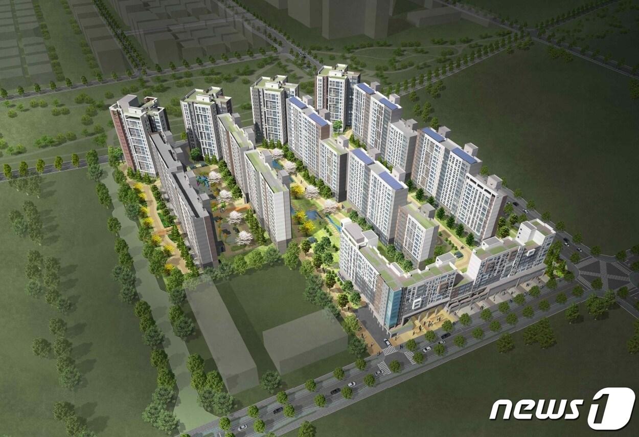본문 이미지 -  에코델타시티 푸르지오 센터파크 조감도(부산도시공사 제공)