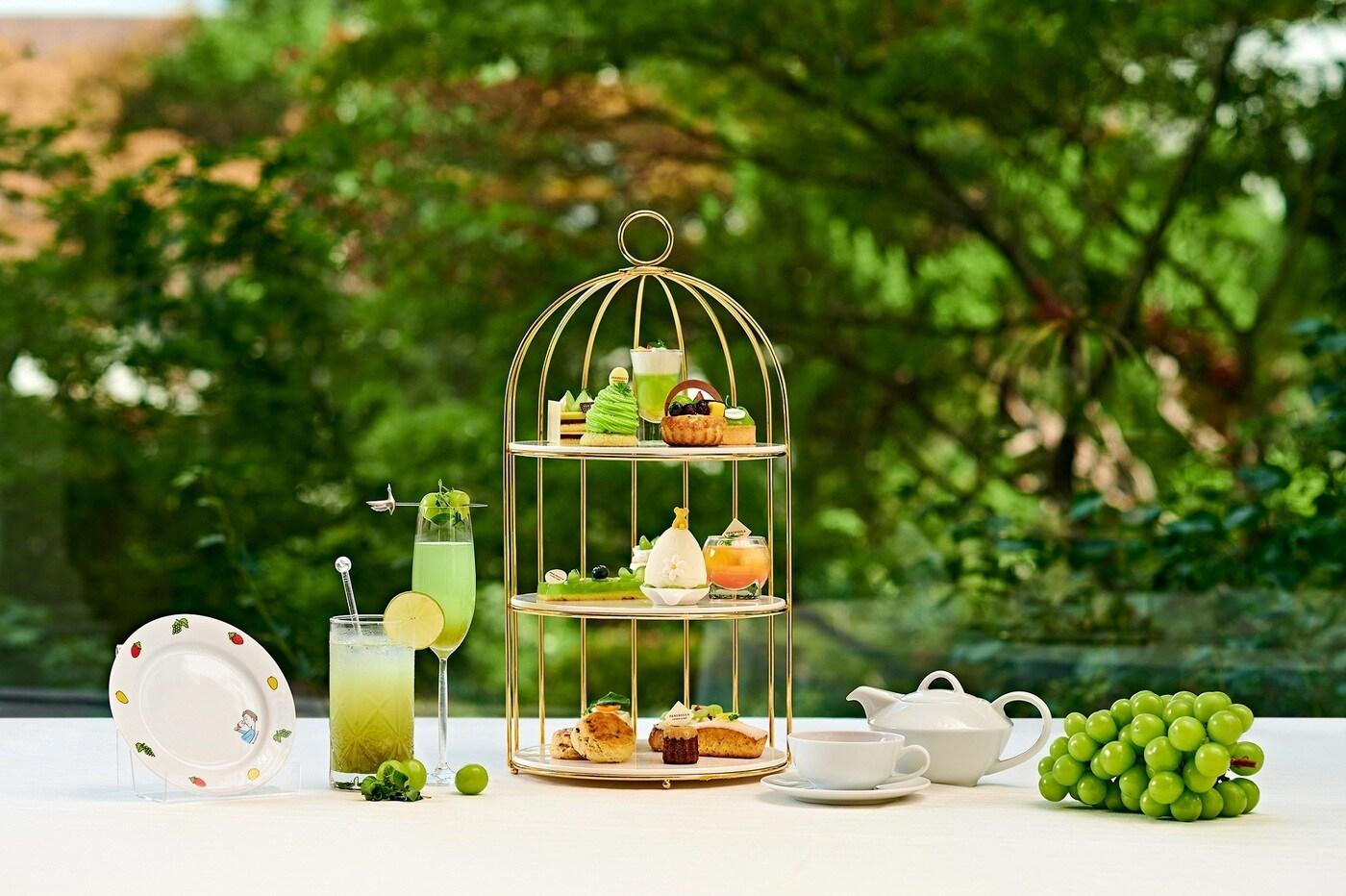 본문 이미지 - 머스트 비 샤인머스캣 애프터눈 티 세(롯데호텔 제공).