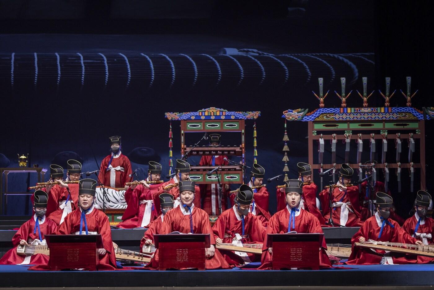 본문 이미지 - 국립국악원 종묘제례악 공연 모습. (국립국악원 제공) 