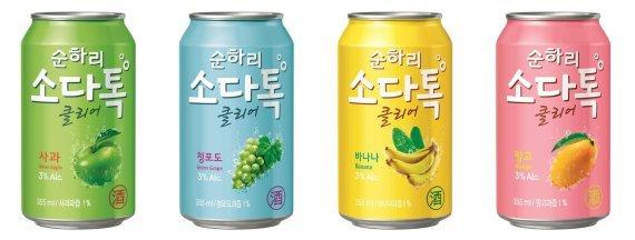 본문 이미지 - 순하리 소다톡 클리어 4종