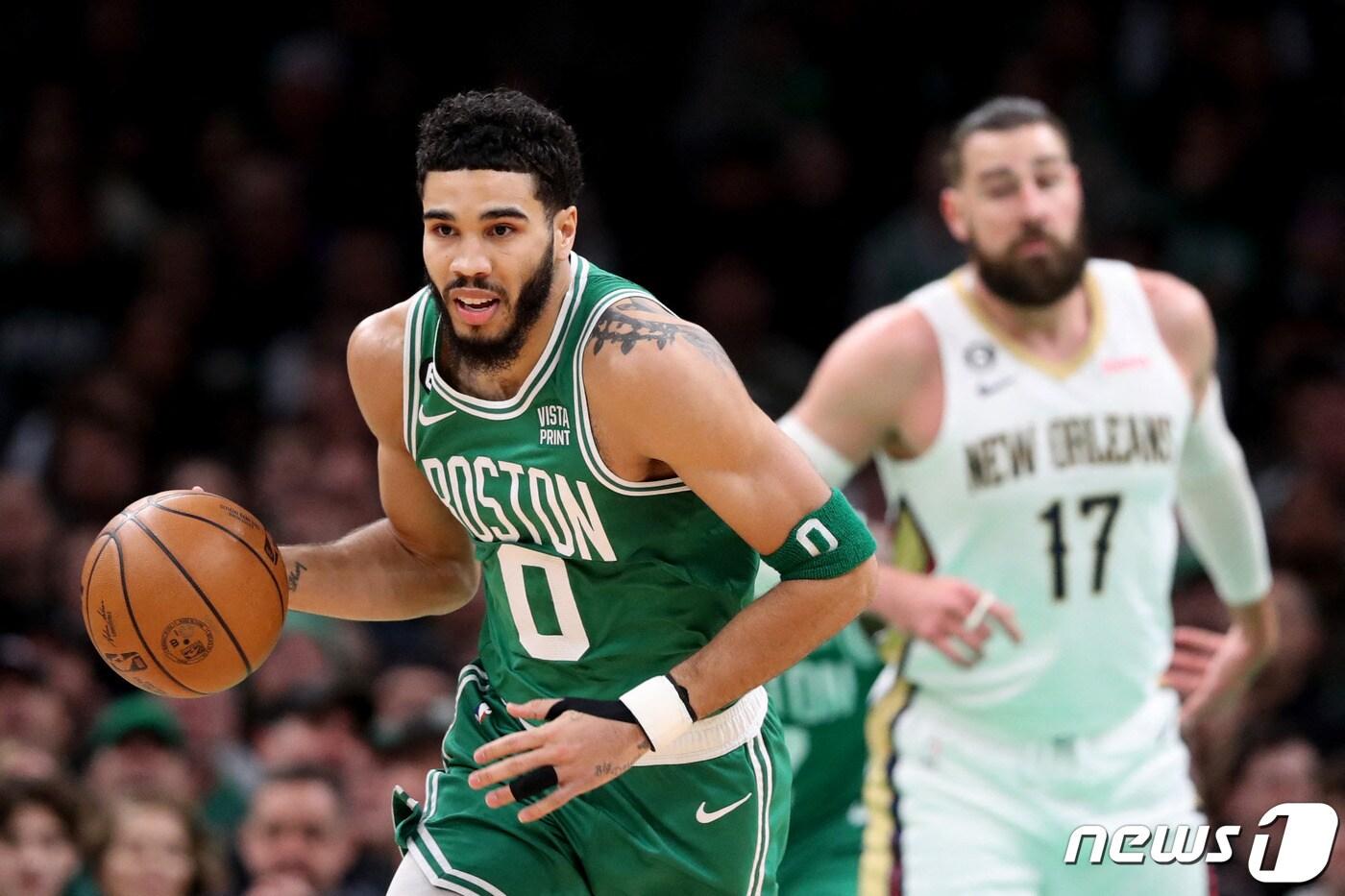 제이슨 테이텀의 공격 장면. ⓒ AFP=뉴스1