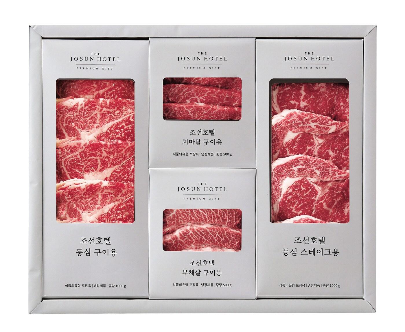 본문 이미지 - '조선호텔 경주천년 한우1등급 구이세트 1호'(이마트 제공).