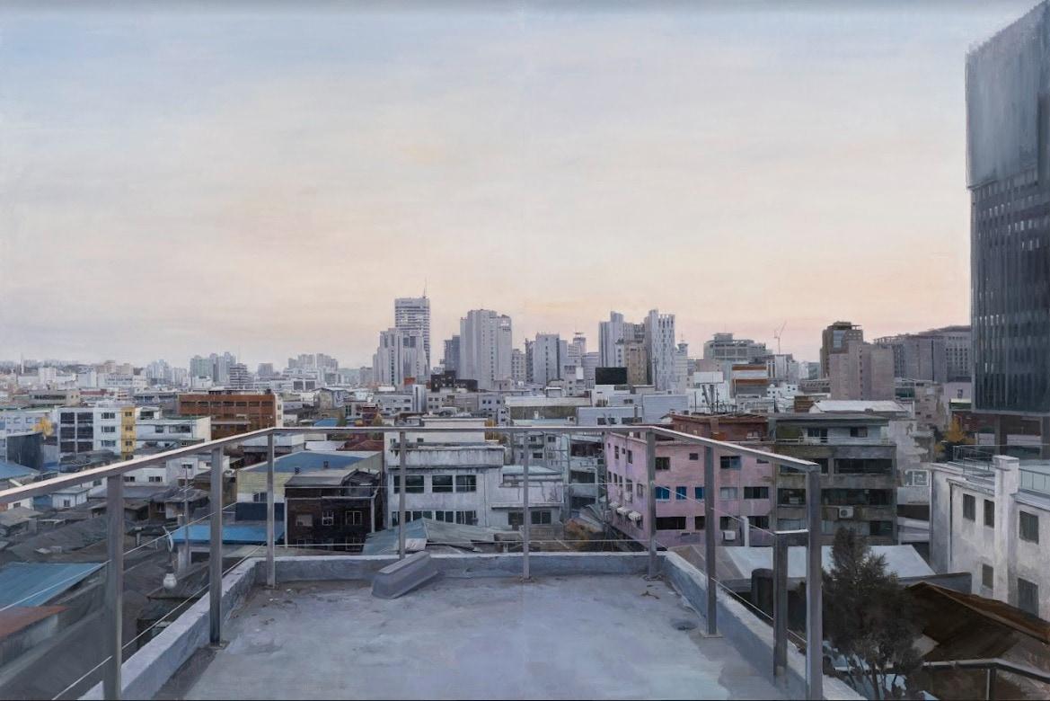 본문 이미지 -  나는 이곳에서 얼마나 오랫동안, 2022, 캔버스에 오일, 200 x 300 cm (초이앤초이 제공)
