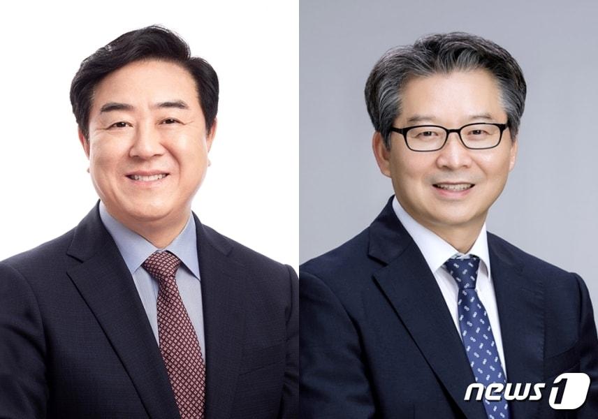 본문 이미지 - 18일 치러진 충북대학교 22대 총장 선거에서 고창섭 교수(왼쪽)가 1순위 후보로, 홍진태 교수가 2순위 후보로 선출됐다./뉴스1