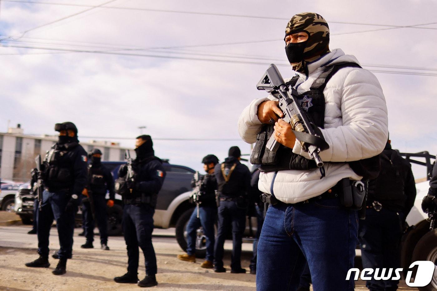 멕시코 경찰. ⓒ 로이터=뉴스1 ⓒ News1 권진영 기자