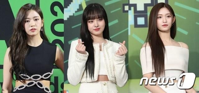 본문 이미지 - &#40;왼쪽부터&#41; 아이브 안유진, 리즈, 이서/뉴스1 DB