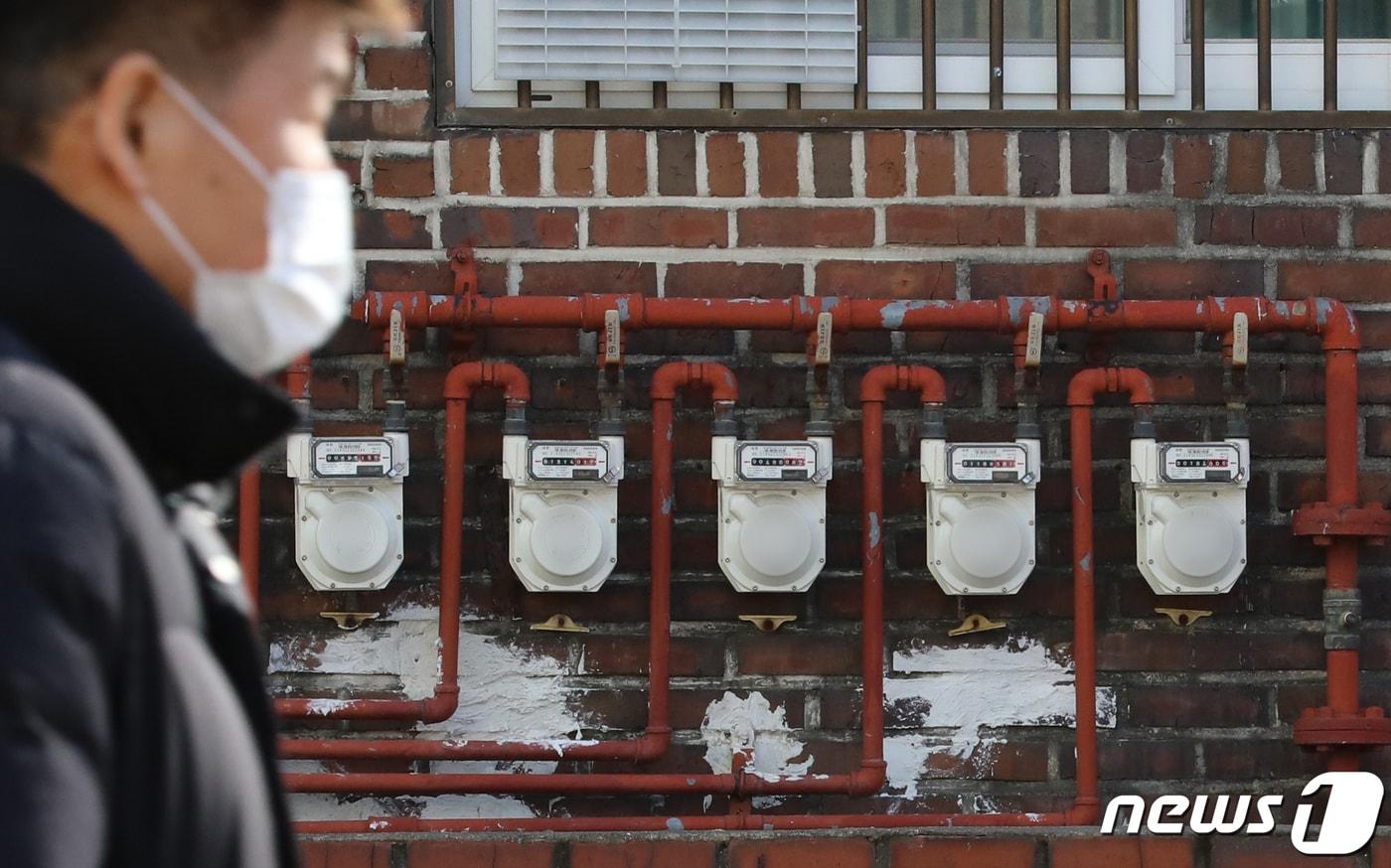  25일 서울 시내 한 주택가에 설치된 가스 계량기. 2023.1.25/뉴스1 ⓒ News1 김진환 기자