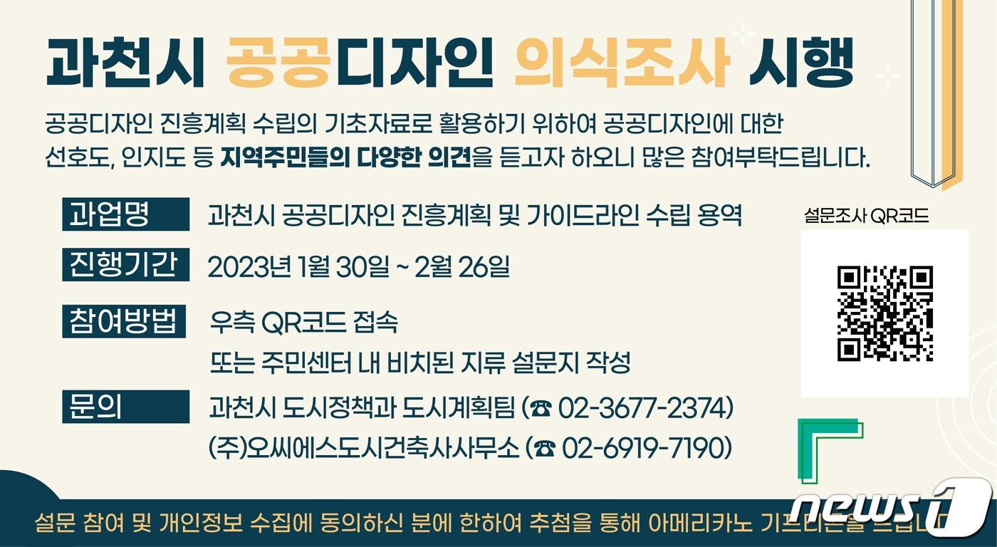 공공디자인 선호도 설문조사 안내.(과천시 제공)