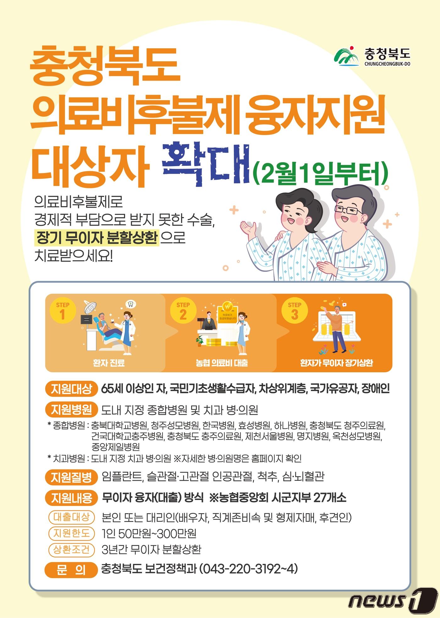 본문 이미지 - 충북도 의료비 후불제