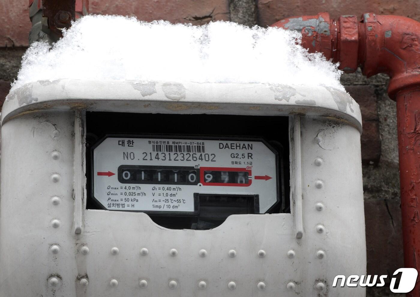 26일 서울 시내 한 주택가에 설치된 가스 계량기 수치가 빠르게 움직이고 있다. . 2023.1.26/뉴스1 ⓒ News1 신웅수 기자