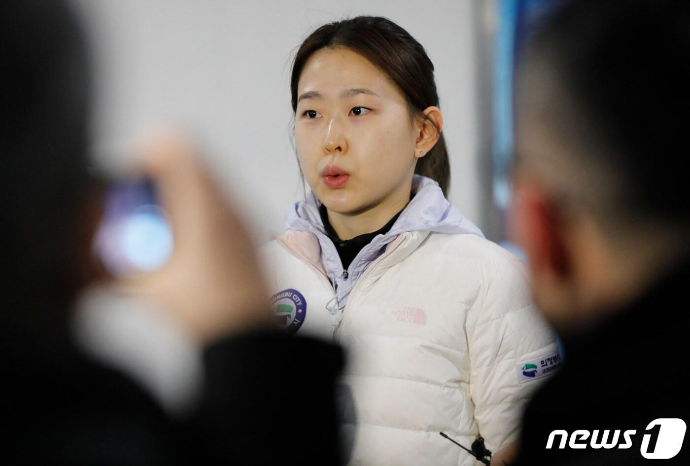 한국 스피드스케이팅 간판 김민선. /뉴스1 ⓒ News1 김도우 기자