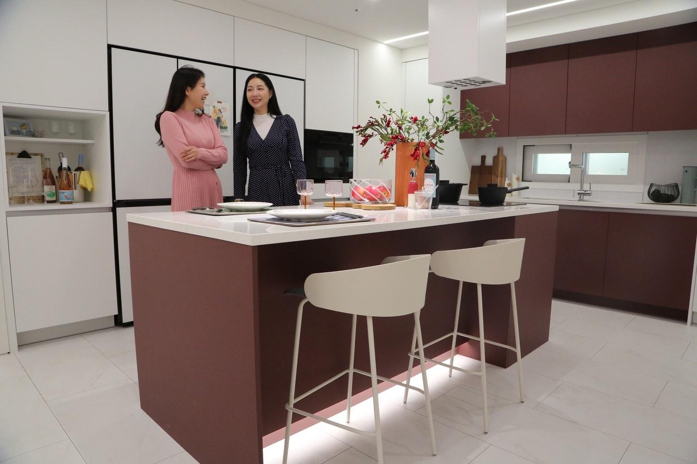 한샘 리모델링 패키지 '슬림비비드' 부엌 모습(한샘 제공) 