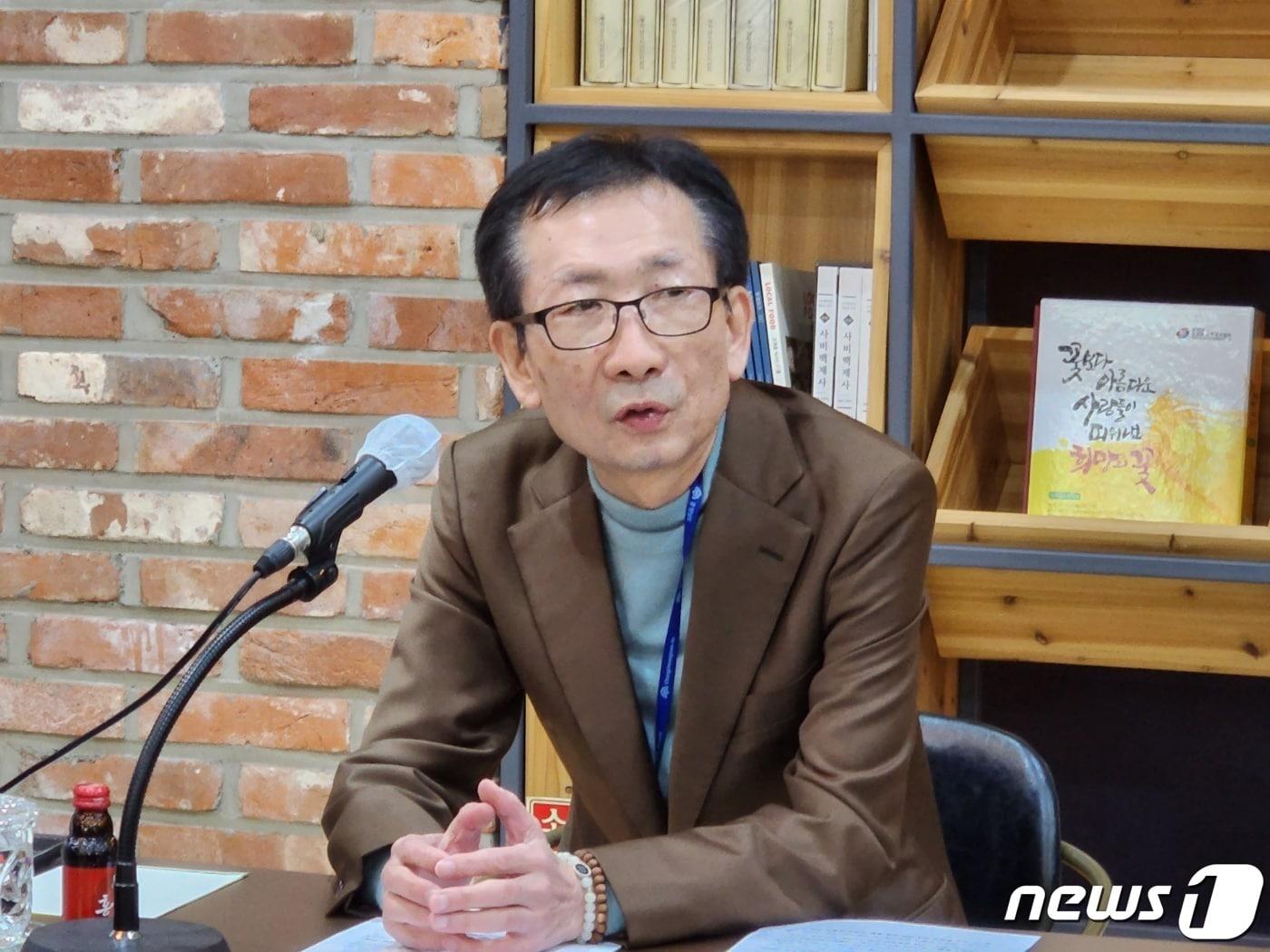 본문 이미지 - 31일 권희태 충남자치경찰위원장이 지난해 충남자치경찰 성과를 밝히고 있다. 2023.1.31/뉴스1ⓒNews1 이찬선 기자