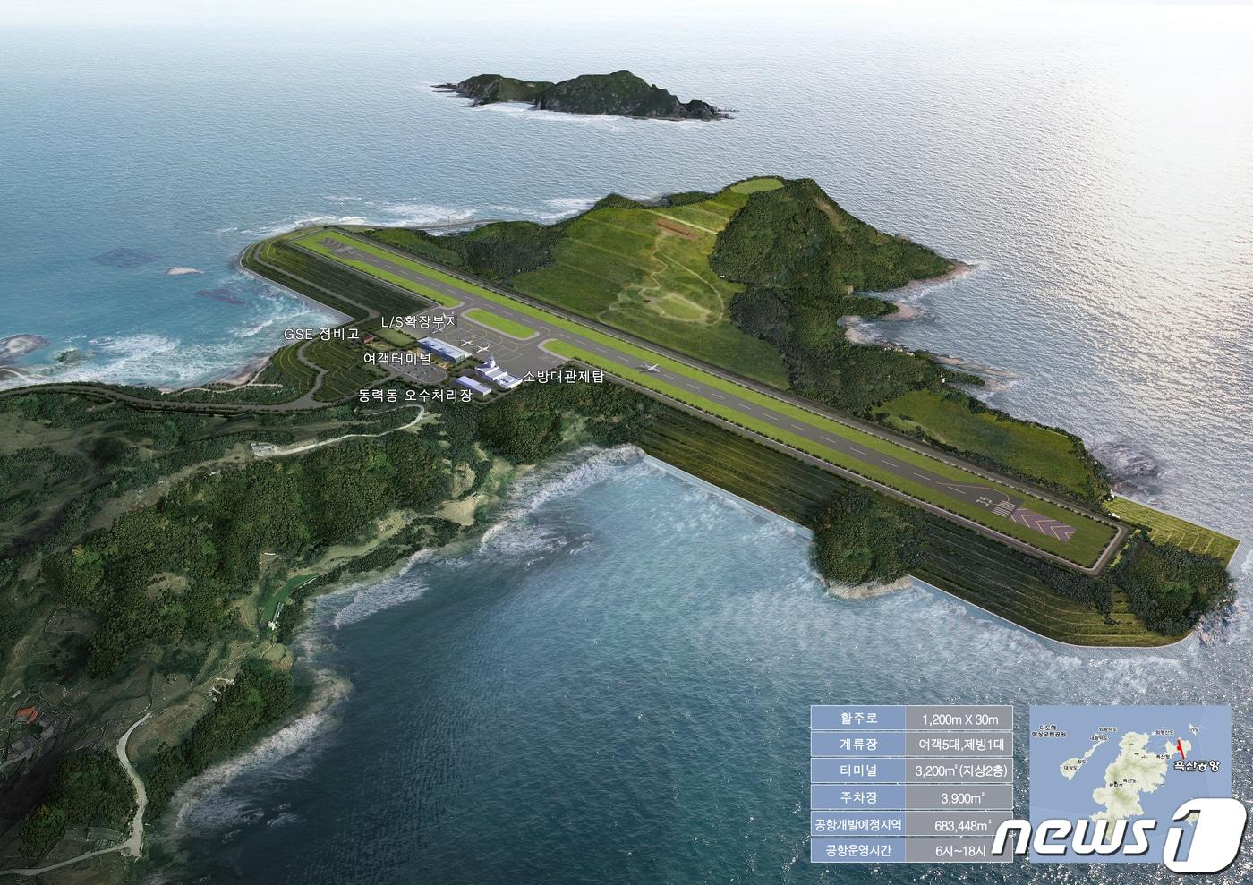 본문 이미지 - 흑산공항 조감도. ⓒ News1