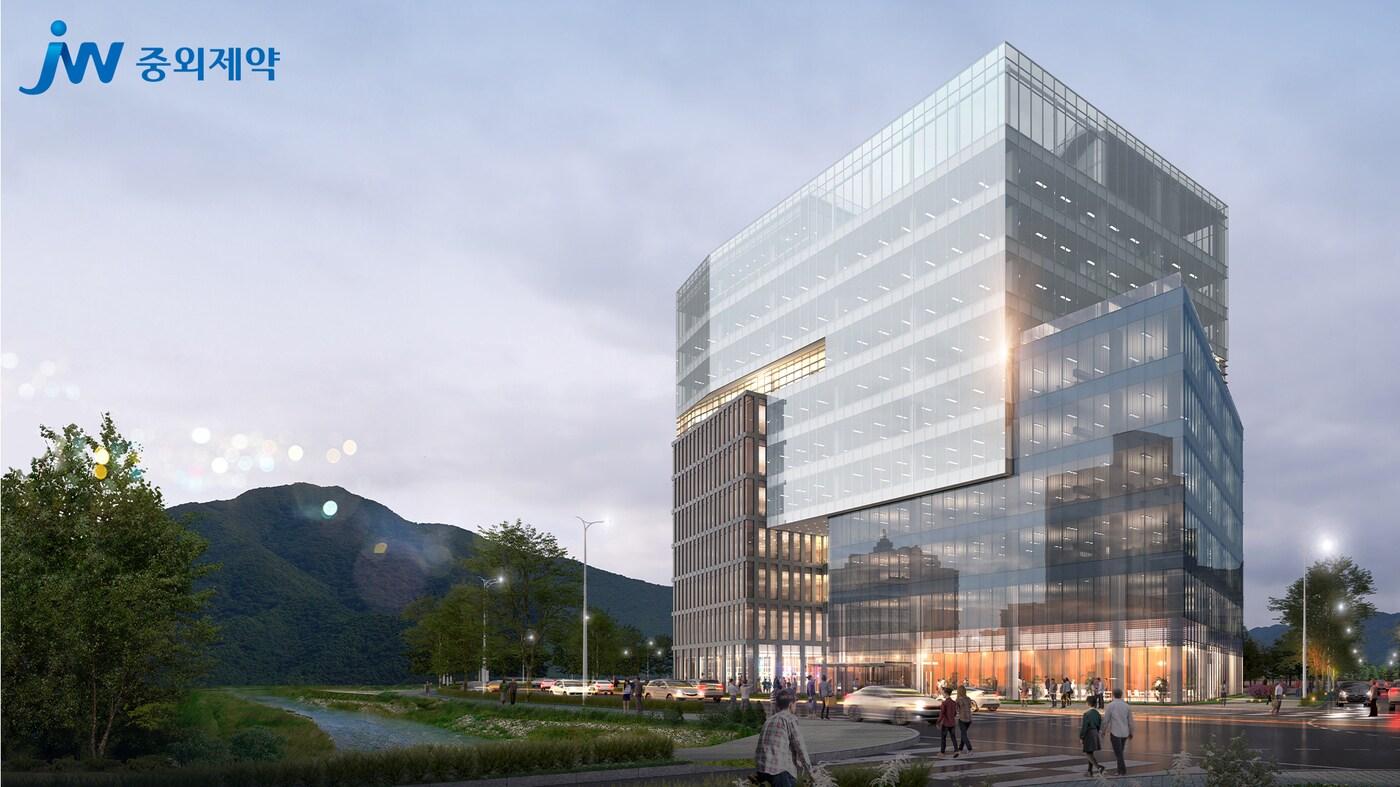 JW그룹 과천 신사옥 투시도.(원 투시도 : CJ대한통운 건설부문) ⓒ News1 최수아 디자이너