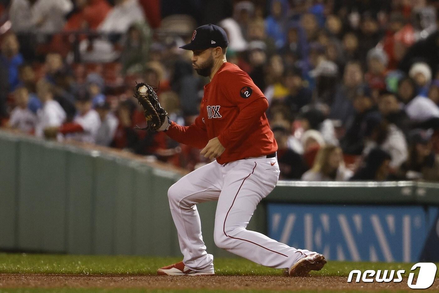 시카고 컵스 유니폼을 입게 된 에릭 호스머(34). ⓒ AFP=뉴스1