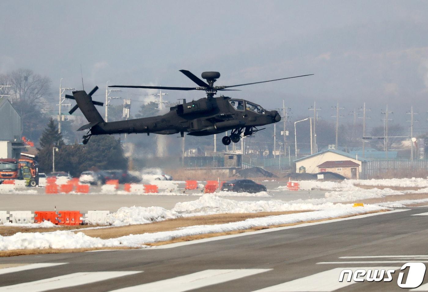 지난달 5일 경기 양주 가납리 비행장 일대에서 합동참모본부 주관으로 북한 무인기 침투 상황 대응 방공훈련이 진행되고 있다. 2023.1.5/뉴스1 ⓒ News1 송원영 기자