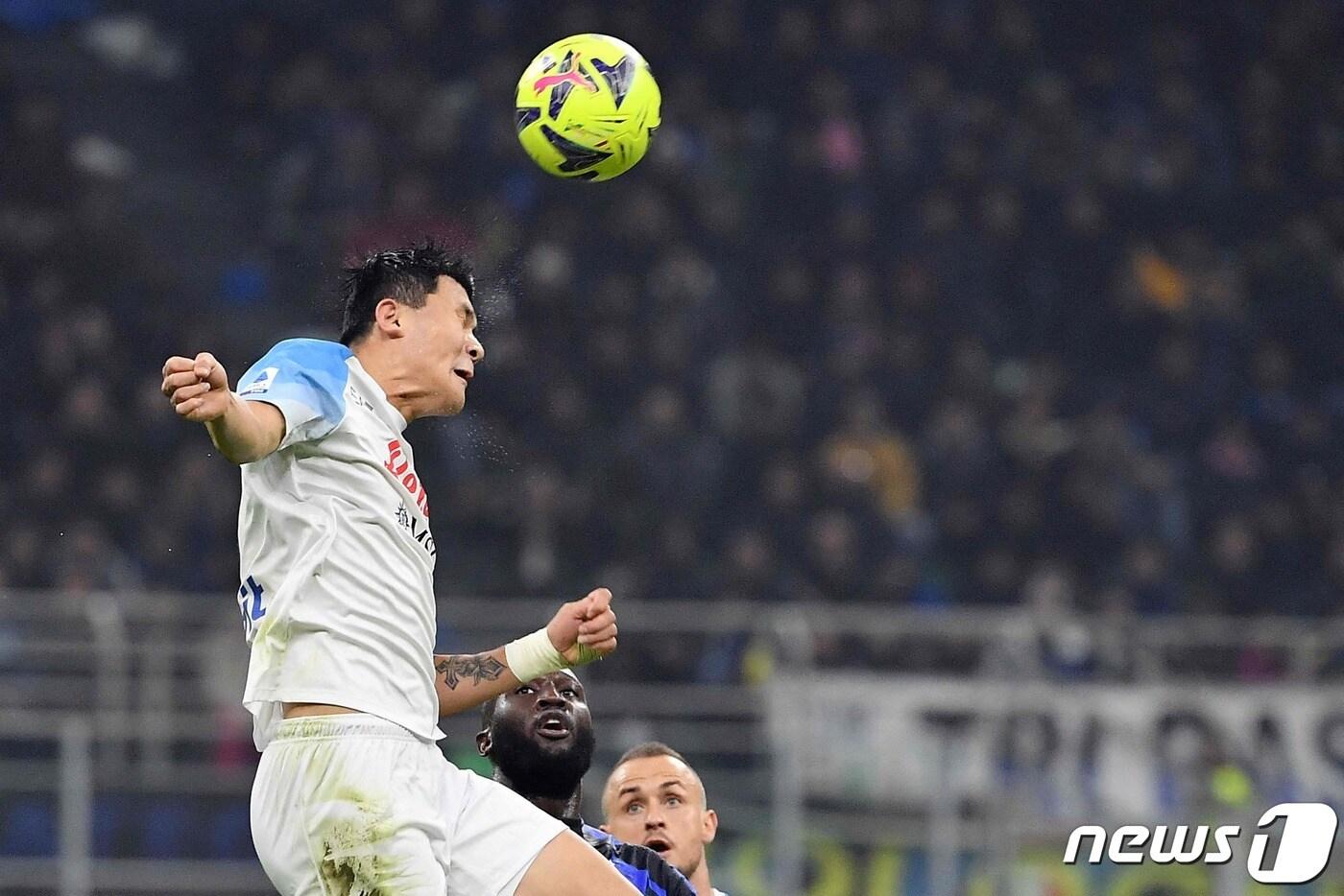 나폴리 수비수 김민재. ⓒ AFP=뉴스1