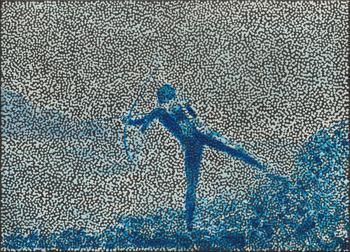 본문 이미지 -  다니엘 보이드(b. 1982) 〈Untitled (ASFTAB)〉 2022 Oil and archival glue on canvas 74 x 103 cm (국제갤러리 제공)