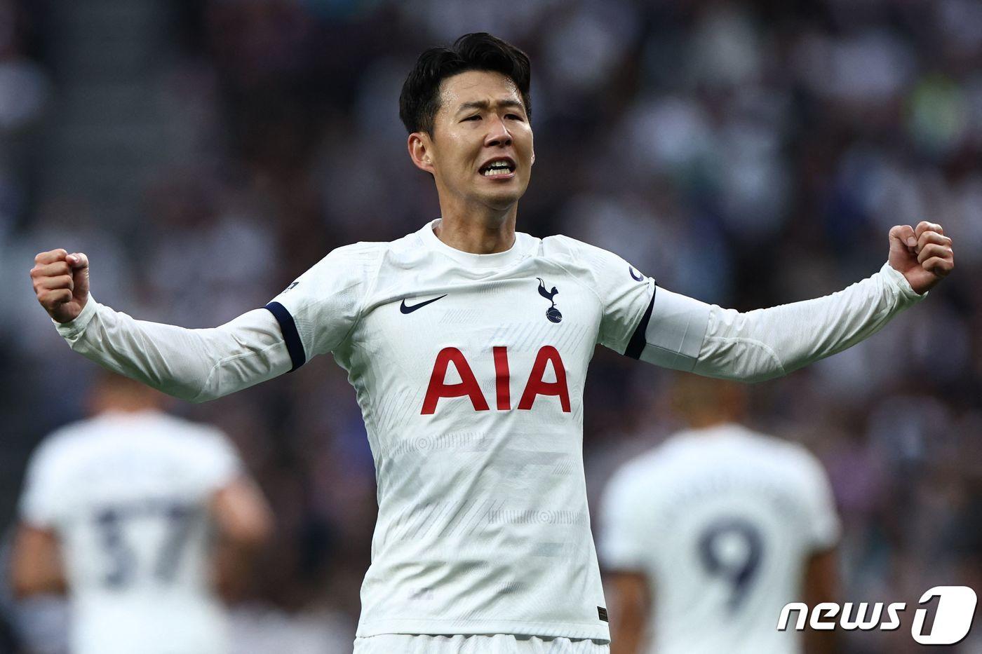 리버풀을 상대로 유럽 무대 통산 200골을 달성한 손흥민. ⓒ AFP=뉴스1