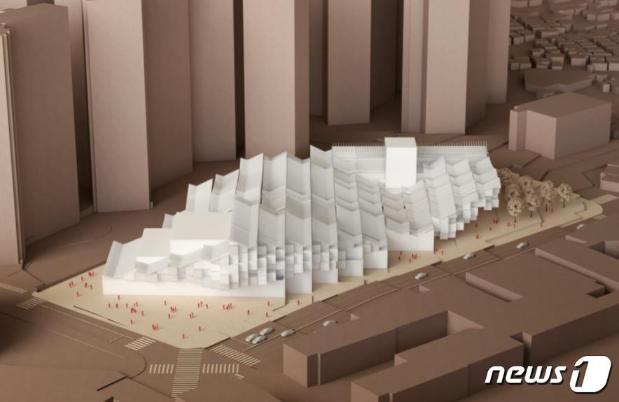 본문 이미지 -  서울시립도서관 1단계 설계공모 선정작. (서울시 제공) 