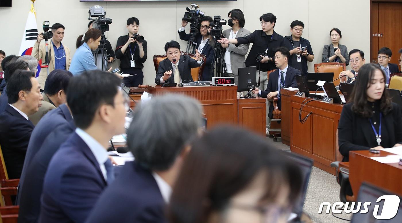 본문 이미지 - 과학기술정보방송통신위원회의 방송통신위원회, 방송통신사무소, 방송통신심의위원회, 시청자미디어재단에 대한 국정감사. 뉴스1 ⓒ News1 임세영 기자