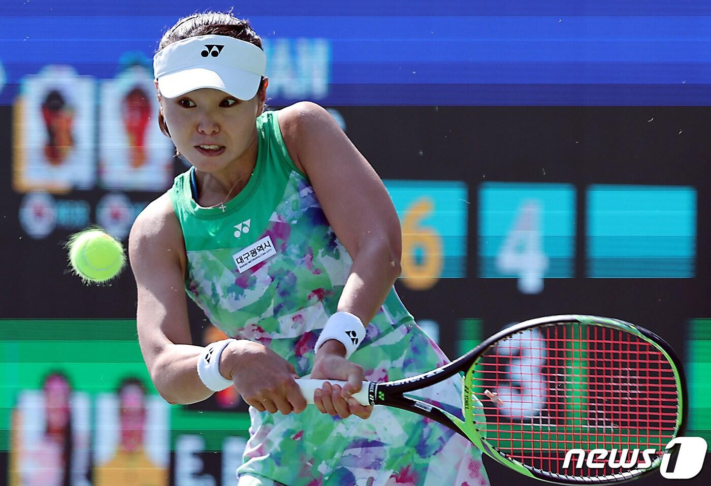 장수정 23일(현지시간) 체코 올로모우츠에서 열린 대회 마지막 날 단식 결승에서 톱 시드인 아나 본다르(106위·헝가리)에게 0-2로 패했다./뉴스1 ⓒ News1 박정호 기자