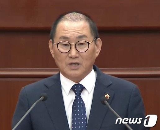 본문 이미지 - 11일 임승식 전북도의원이 임시회에서 5분 발언을 하고 있다.2023.10.11/뉴스1