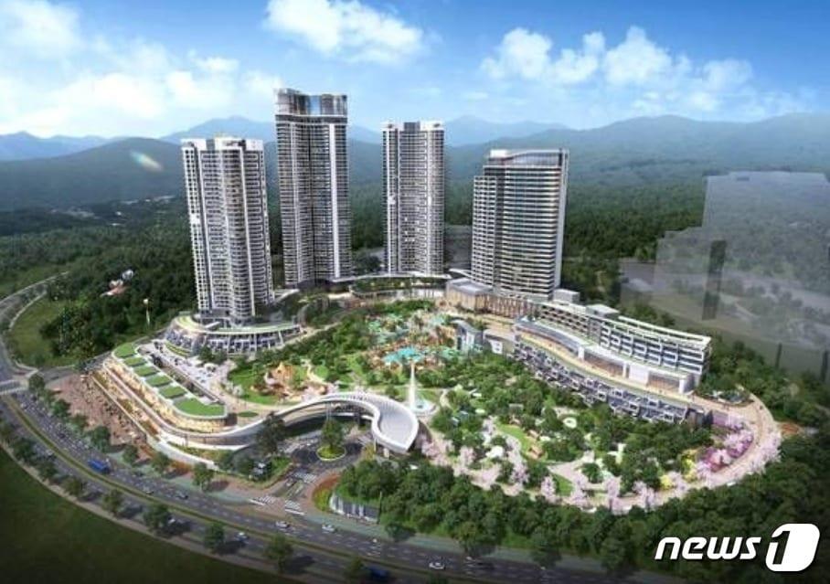 본문 이미지 - 울산 강동 롯데리조트 조감도(롯데건설 제공)/뉴스1