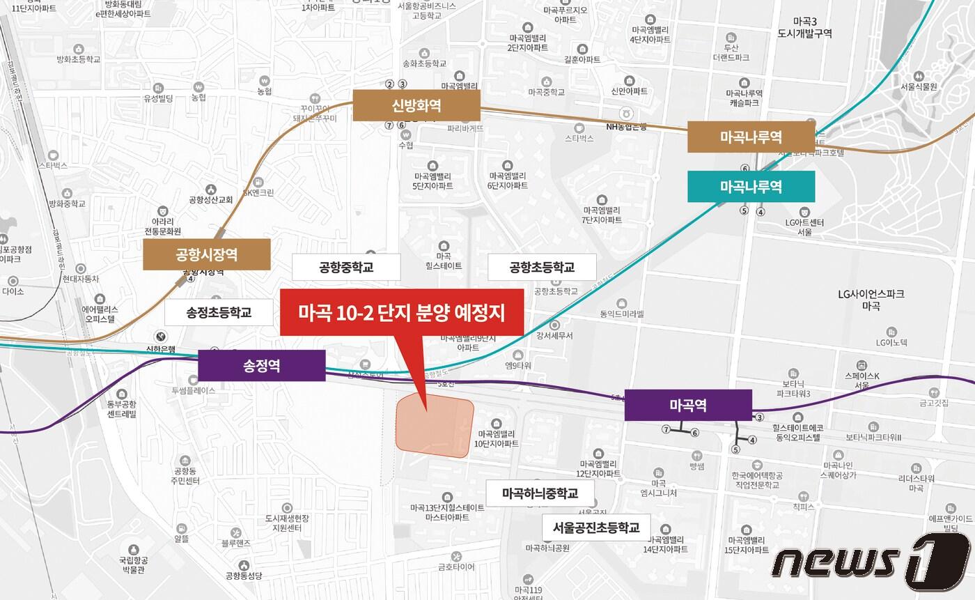 서울 강서구 마곡지구 10-2단지 위치도(SH 제공).