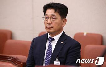 본문 이미지 - 이태우 SM그룹 대표이사가 12일 오후 서울 여의도 국회에서 열린 산업통상자원위원회의 중소벤처기업부, 특허청 등에 대한 국정감사에 출석해 있다. 2023.10.12/뉴스1 ⓒ News1 임세영 기자