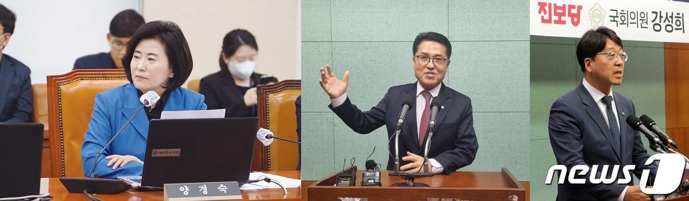 본문 이미지 - 내년 총선에서 전북 전주을에 출마할 양경숙, 정운천, 강성희 국회의원.(사진 왼쪽부터)/뉴스1