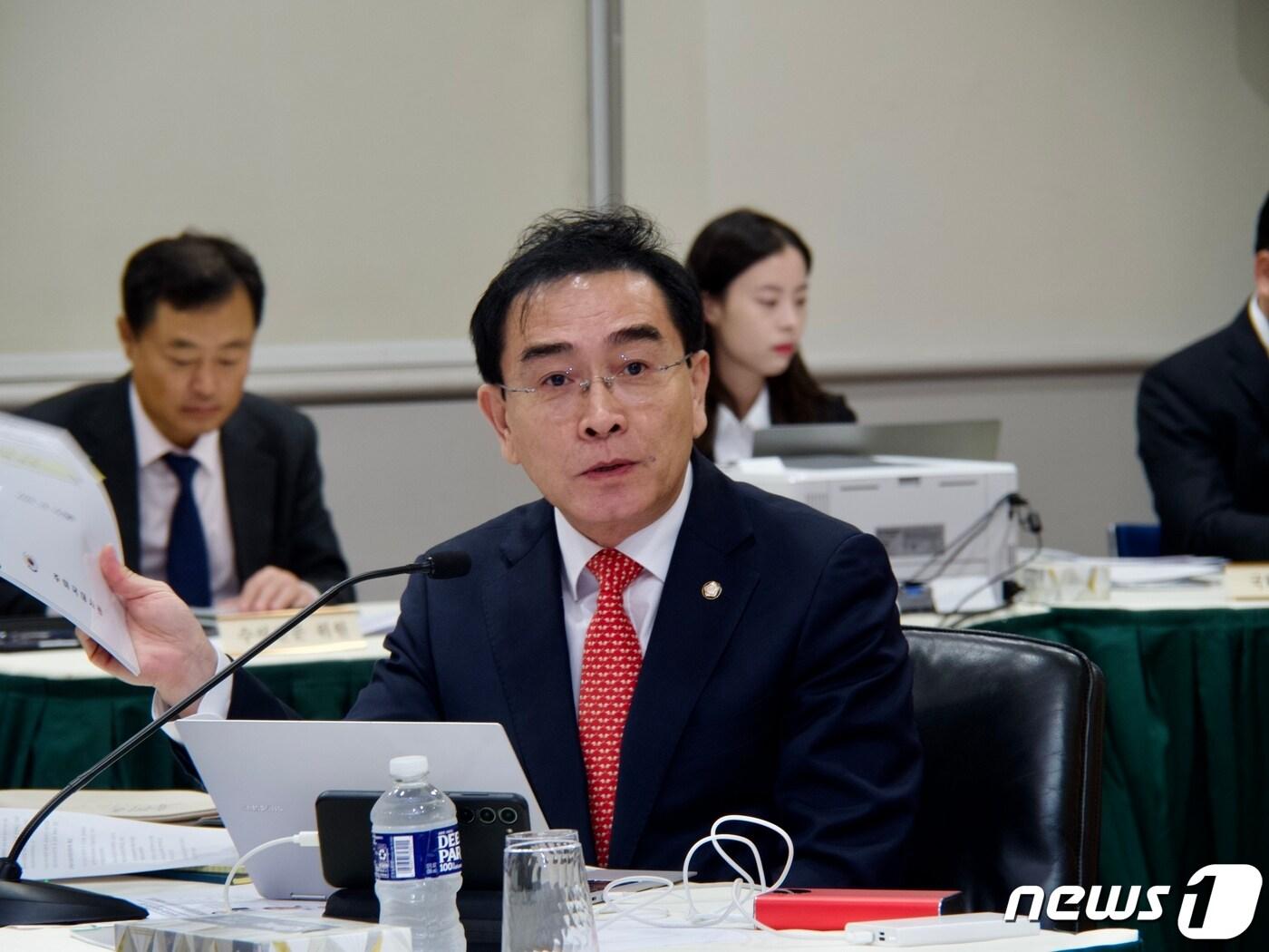 본문 이미지 - 태영호 국민의힘 의원.(워싱턴특파원단 제공) 2023.10.16/뉴스1 ⓒ News1 김현 특파원