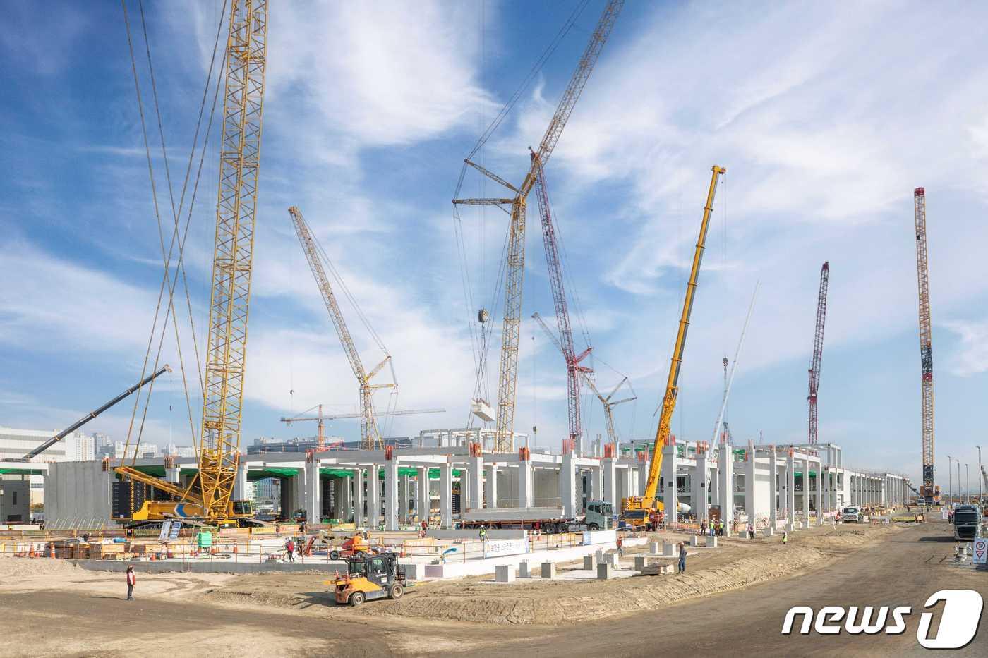 인천 송도 삼성바이오로직스 제2바이오캠퍼스 부지 내 5공장 건설현장/삼성바이오로직스 제공