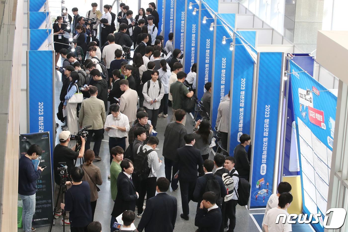 본문 이미지 - 대구 취업박람회 전경(사진은 기사 내용과 무관함)ⓒ News1 공정식 기자