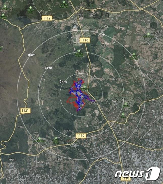 본문 이미지 - 제주도는 20일자로 '제주 수망태양광발전시설 조성사업 개발사업 시행승인'을 고시했다고 이날 밝혔다. 개발사업 부지 위치도. (제주도청 제공)/뉴스1 